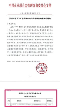 全國中小企業管理咨詢案例第一名解析 卓越管理與創新實踐